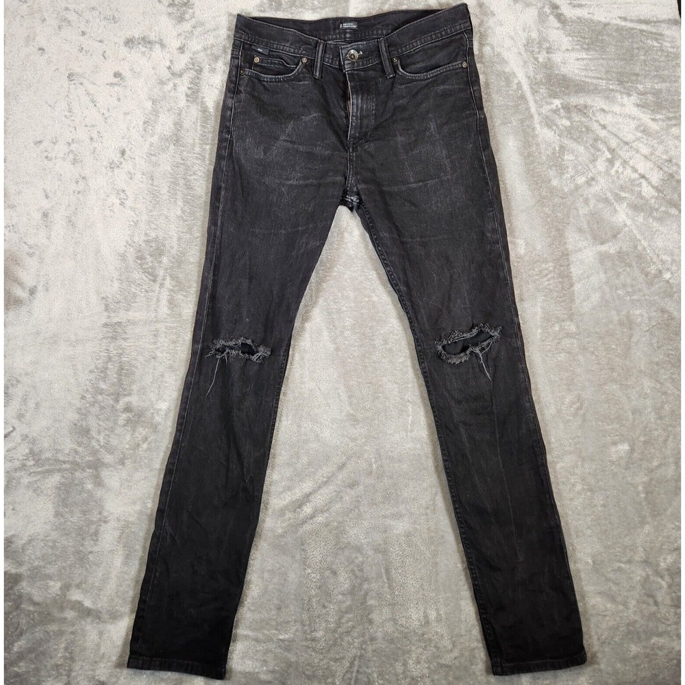 BDG Jeans Women's‎ 32X32 Black Skinny Stretch Mid Rise Ripped Distressed